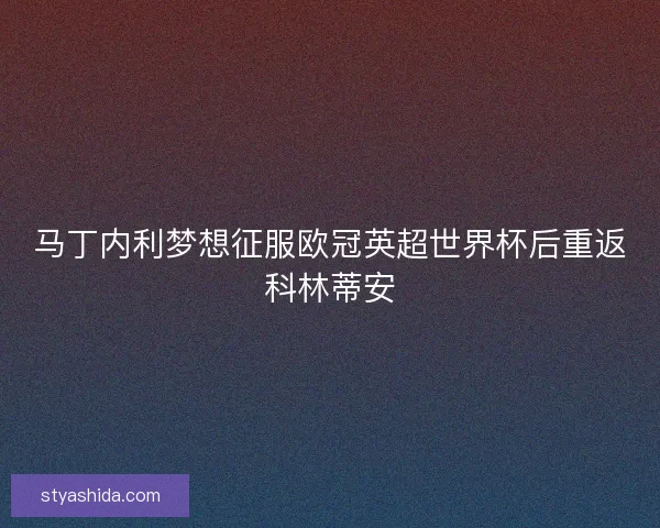 马丁内利梦想征服欧冠英超世界杯后重返科林蒂安